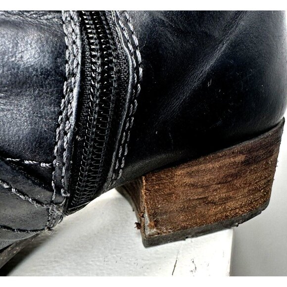 Naya Womens Leather Boots B3196L1001 Sabre Riding Tall Heels Zipper Black 8M - Picture 14 of 16